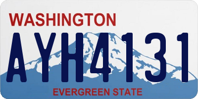 WA license plate AYH4131