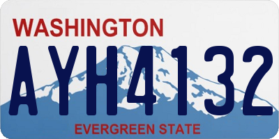 WA license plate AYH4132