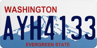 WA license plate AYH4133