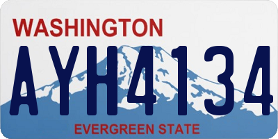 WA license plate AYH4134