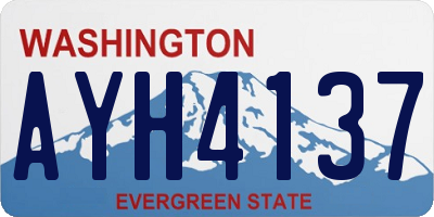 WA license plate AYH4137