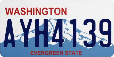 WA license plate AYH4139