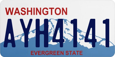 WA license plate AYH4141