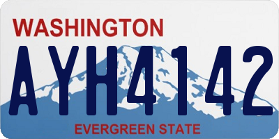 WA license plate AYH4142