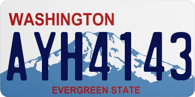 WA license plate AYH4143