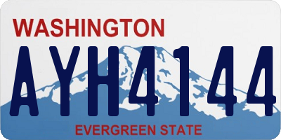 WA license plate AYH4144