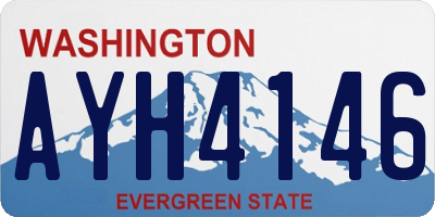 WA license plate AYH4146