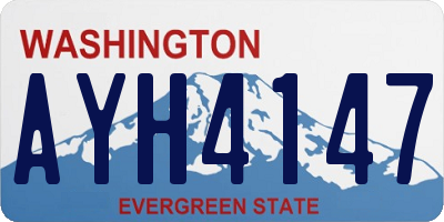 WA license plate AYH4147