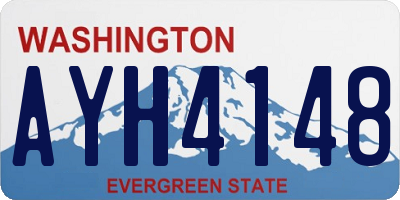 WA license plate AYH4148