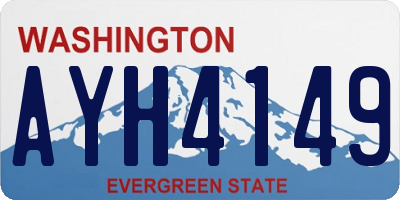 WA license plate AYH4149