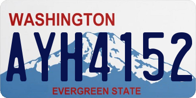 WA license plate AYH4152