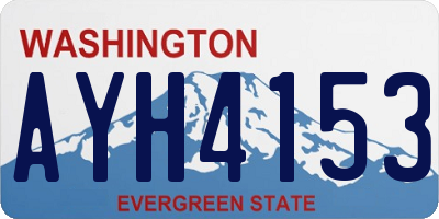 WA license plate AYH4153