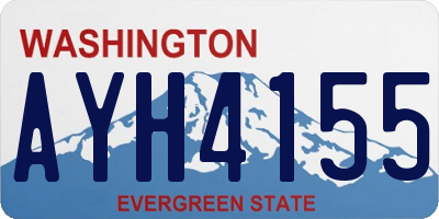 WA license plate AYH4155