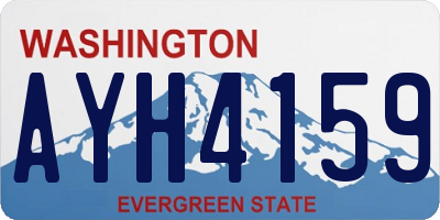 WA license plate AYH4159