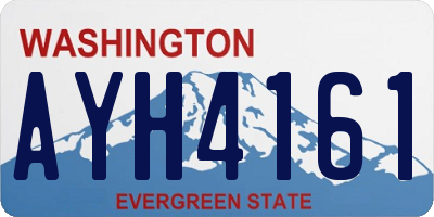 WA license plate AYH4161