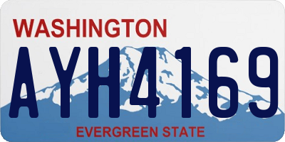 WA license plate AYH4169