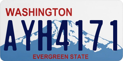 WA license plate AYH4171