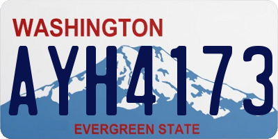 WA license plate AYH4173