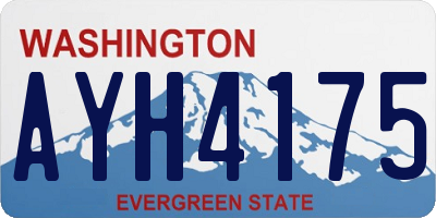 WA license plate AYH4175
