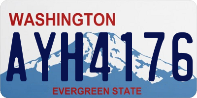 WA license plate AYH4176