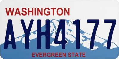 WA license plate AYH4177