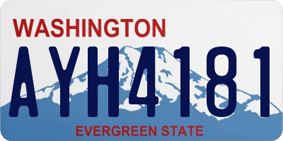 WA license plate AYH4181