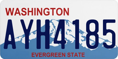 WA license plate AYH4185