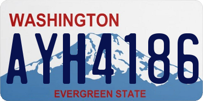 WA license plate AYH4186