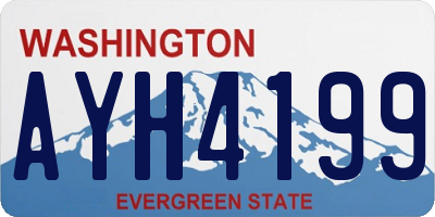 WA license plate AYH4199
