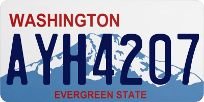 WA license plate AYH4207
