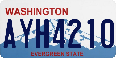 WA license plate AYH4210