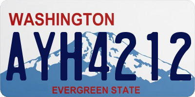 WA license plate AYH4212