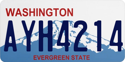 WA license plate AYH4214