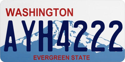 WA license plate AYH4222