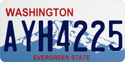 WA license plate AYH4225