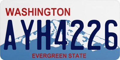 WA license plate AYH4226