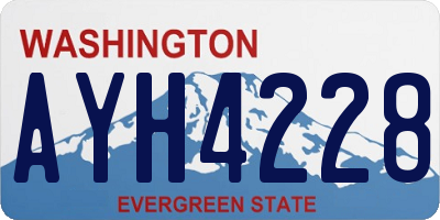 WA license plate AYH4228