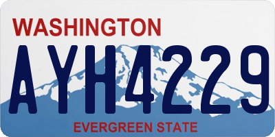 WA license plate AYH4229