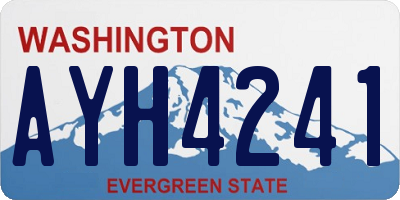 WA license plate AYH4241