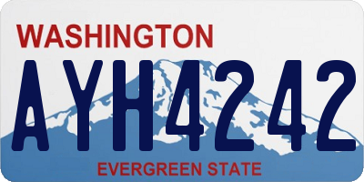 WA license plate AYH4242