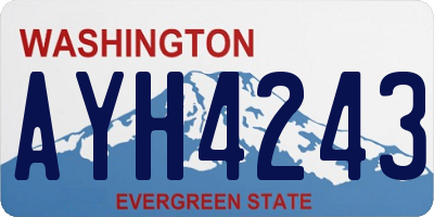 WA license plate AYH4243