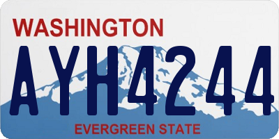 WA license plate AYH4244