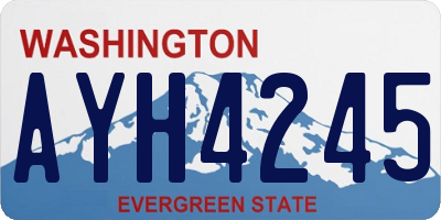 WA license plate AYH4245