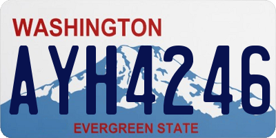 WA license plate AYH4246