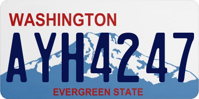 WA license plate AYH4247