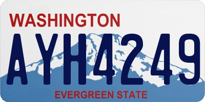 WA license plate AYH4249
