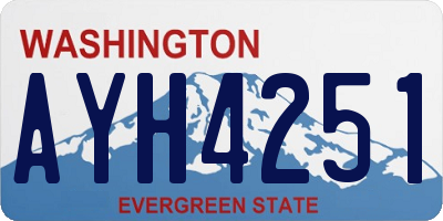 WA license plate AYH4251