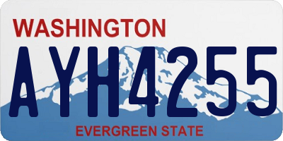 WA license plate AYH4255