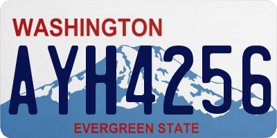 WA license plate AYH4256