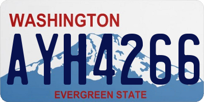 WA license plate AYH4266